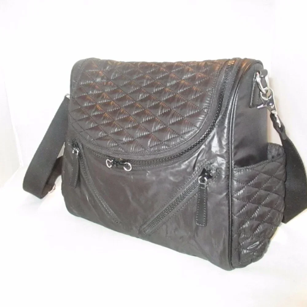 Rebecca Minkoff Jude Quilted Nylon Baby Diaper Bag $295 Black - #2221